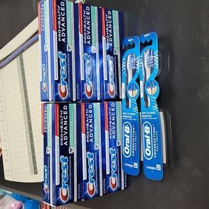 Oral care toothbrush and toothpaste bundle.
